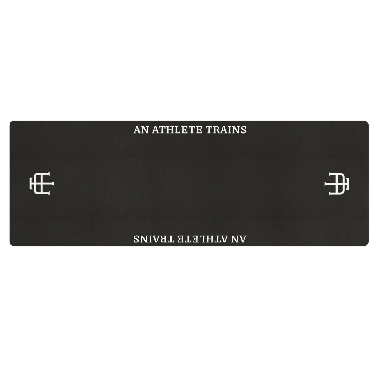 Black rubber yoga mat with a microsuede top by An Athlete Trains