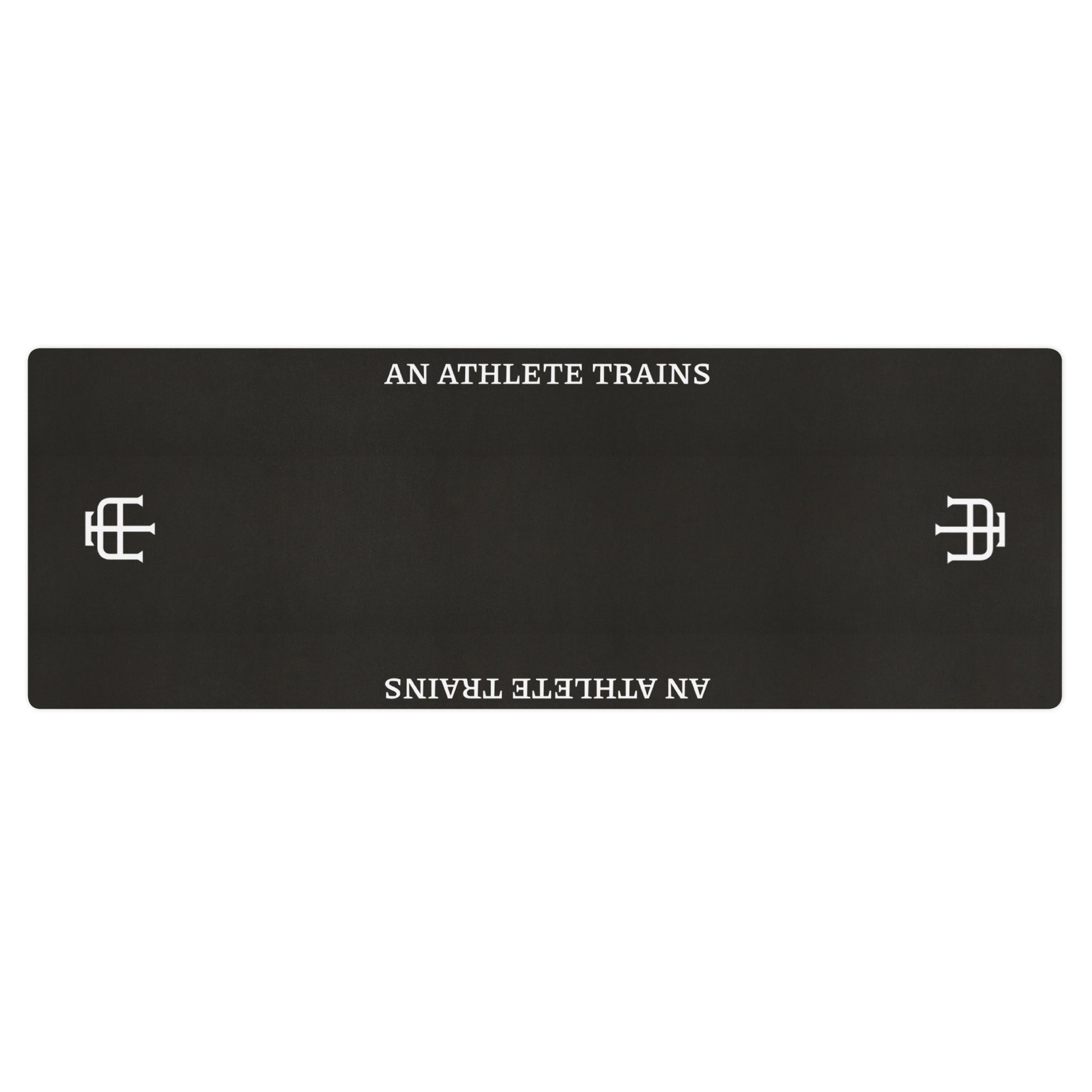 Black rubber yoga mat with a microsuede top by An Athlete Trains